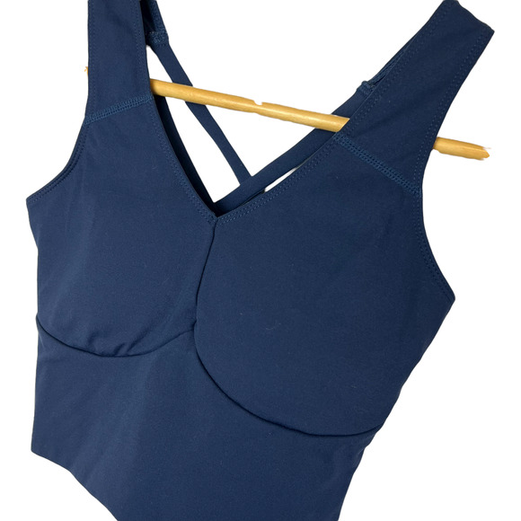 Balance Athletica Navy Blue Criss Cross Back Sports Bra Workout Yoga Gym XS - Picture 4 of 11
